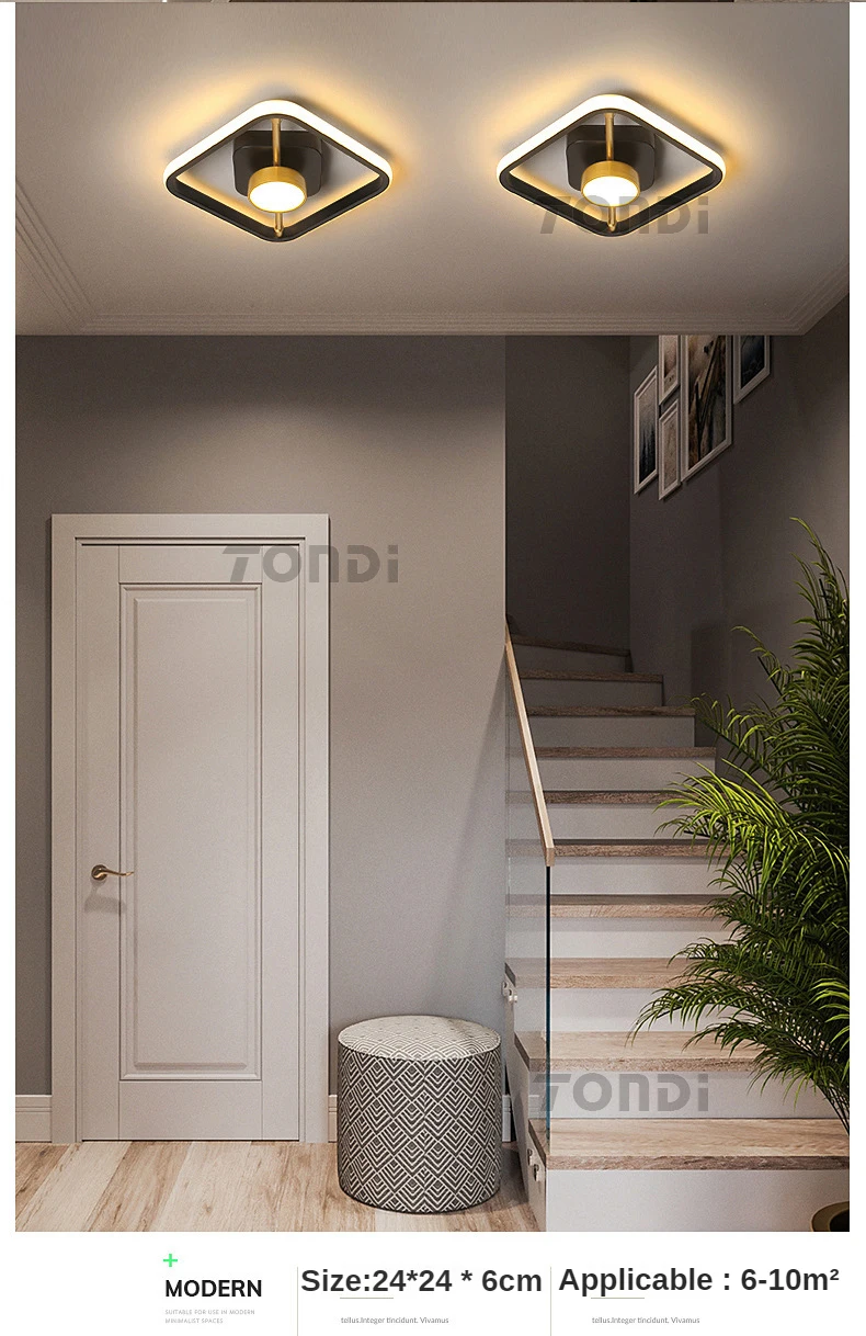 New Modern LED Ceiling Light Simple Balcony Crossing Light Home Corridor Porch Channel Ceiling Light Nordic Wind Cloakroom Light
