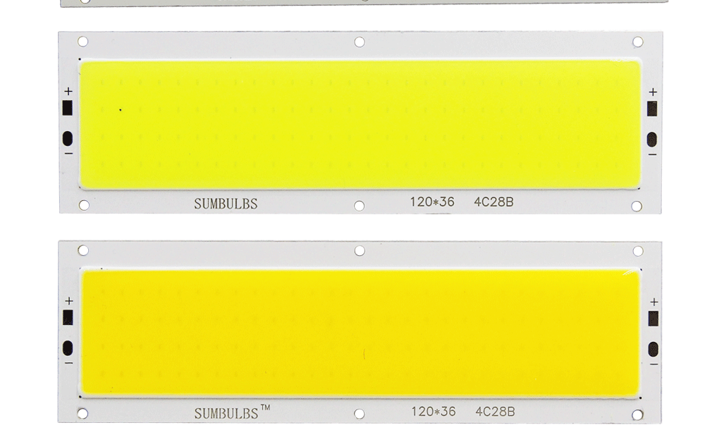 SUMBULBS 16W 1600LM COB LED Strip 120x36mm DC 12V Input DIY for Car Lights Work Lamps Home Bulbs Bar COB Chips