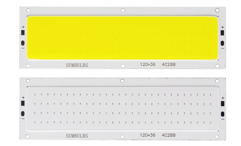 SUMBULBS 16W 1600LM COB LED Strip 120x36mm DC 12V Input DIY for Car Lights Work Lamps Home Bulbs Bar COB Chips