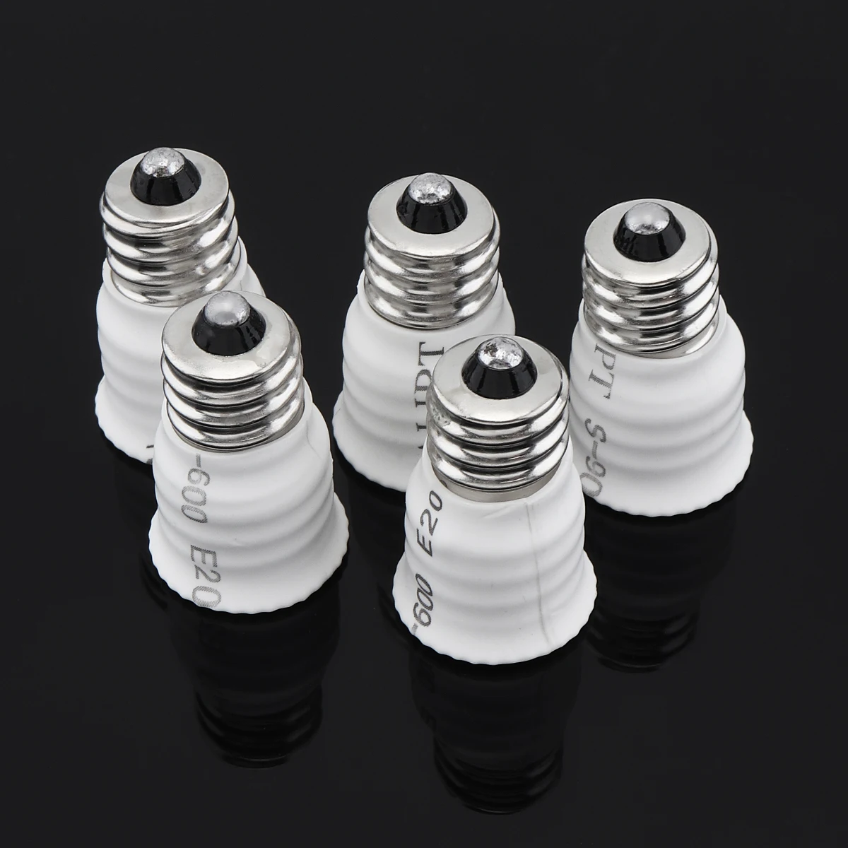 5pcs E12 to E14 Light Socket Adapter Converter LED Light Holder Lamp Bulb Adapter Sockets Changer Lighting Accessories
