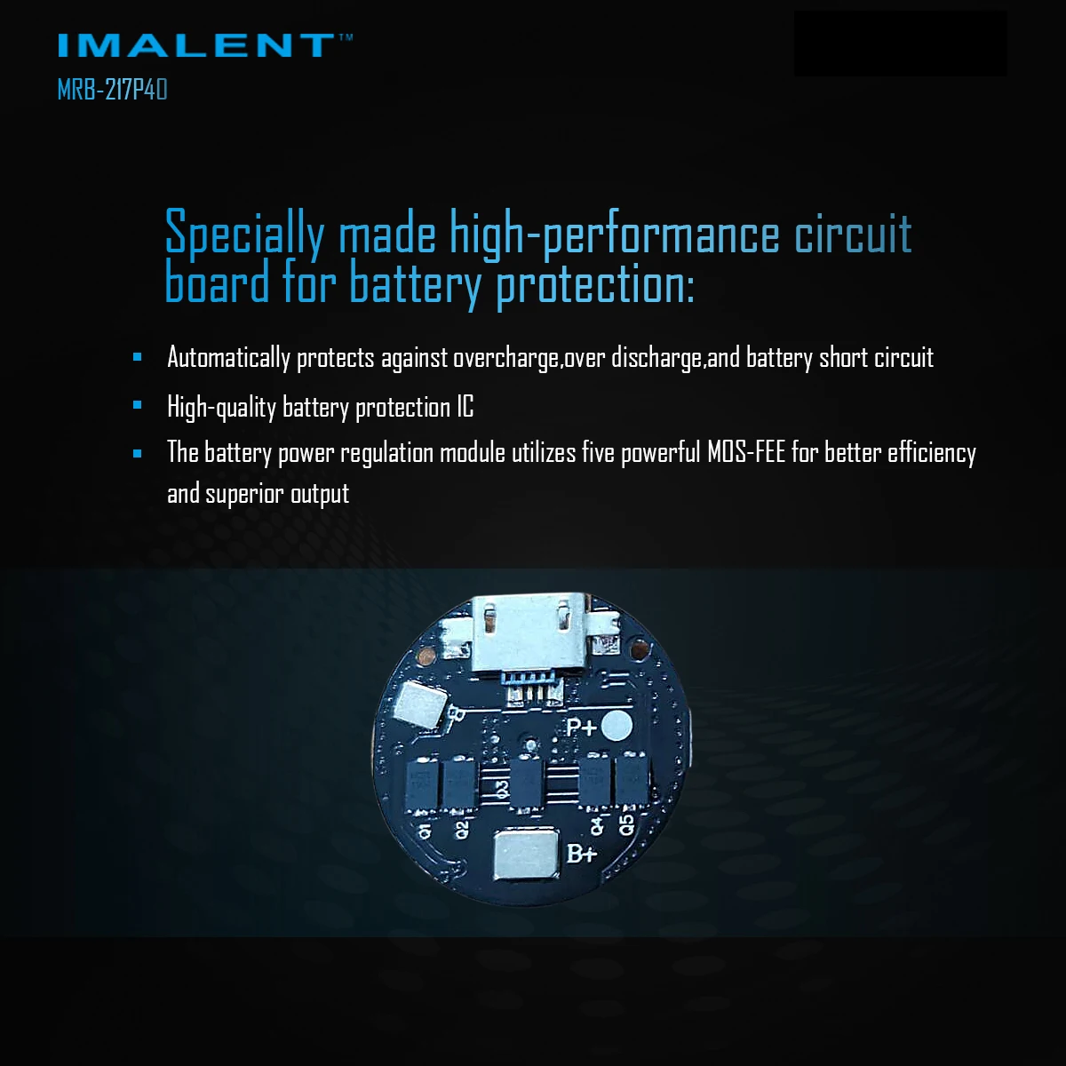 IMALENT Flashlight Compatible with MS03 Model Includes Original Replacement Battery 3.6V 21700 Specification, 4000mAh Capacity
