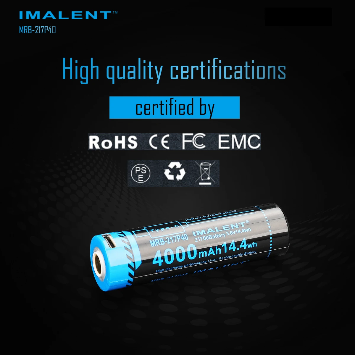 IMALENT Flashlight Compatible with MS03 Model Includes Original Replacement Battery 3.6V 21700 Specification, 4000mAh Capacity