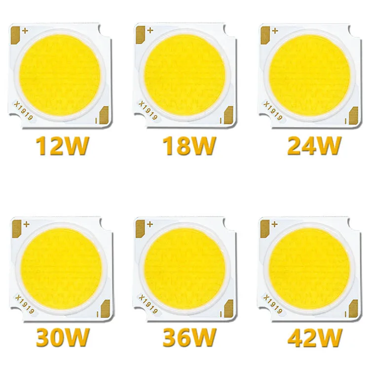 LED Bridgelux Chip 12W 18W 24W 30W 36W 42W DC36-39V LED COB Light Emitting Diode 19 * 19mm RA97 LED Track Light Source