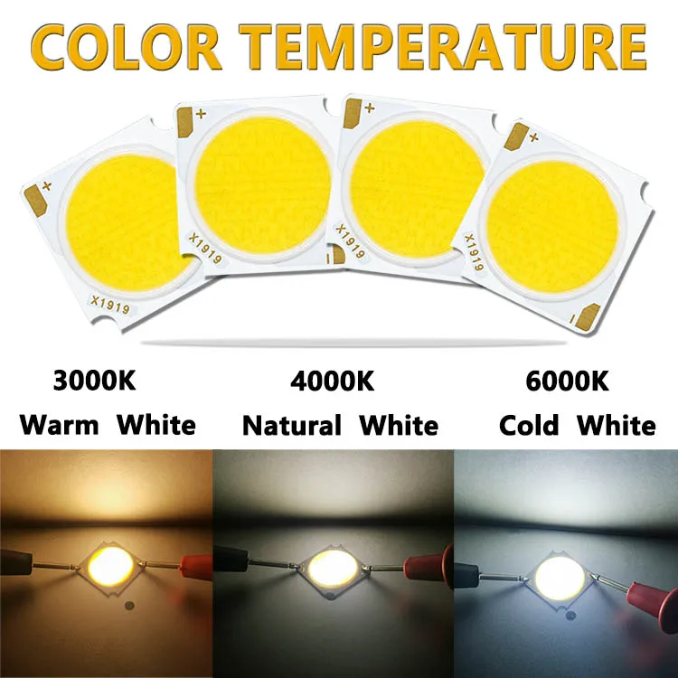 LED Bridgelux Chip 12W 18W 24W 30W 36W 42W DC36-39V LED COB Light Emitting Diode 19 * 19mm RA97 LED Track Light Source