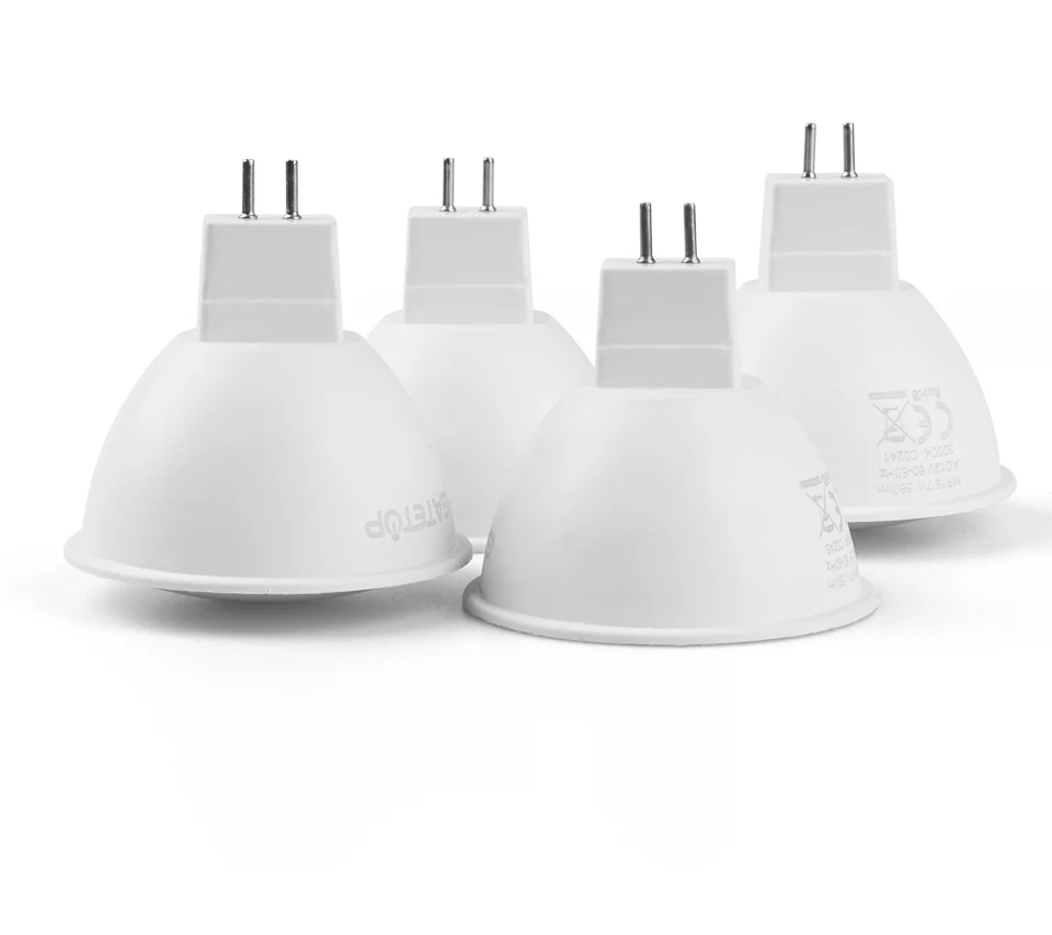 10pcs/lot LED Low Voltage Spotlight GU5.3/MR16 AC/DC 12V 3W-7W High Efficiency Warm White Light Can Replace 20W 50W Halogen Lamp