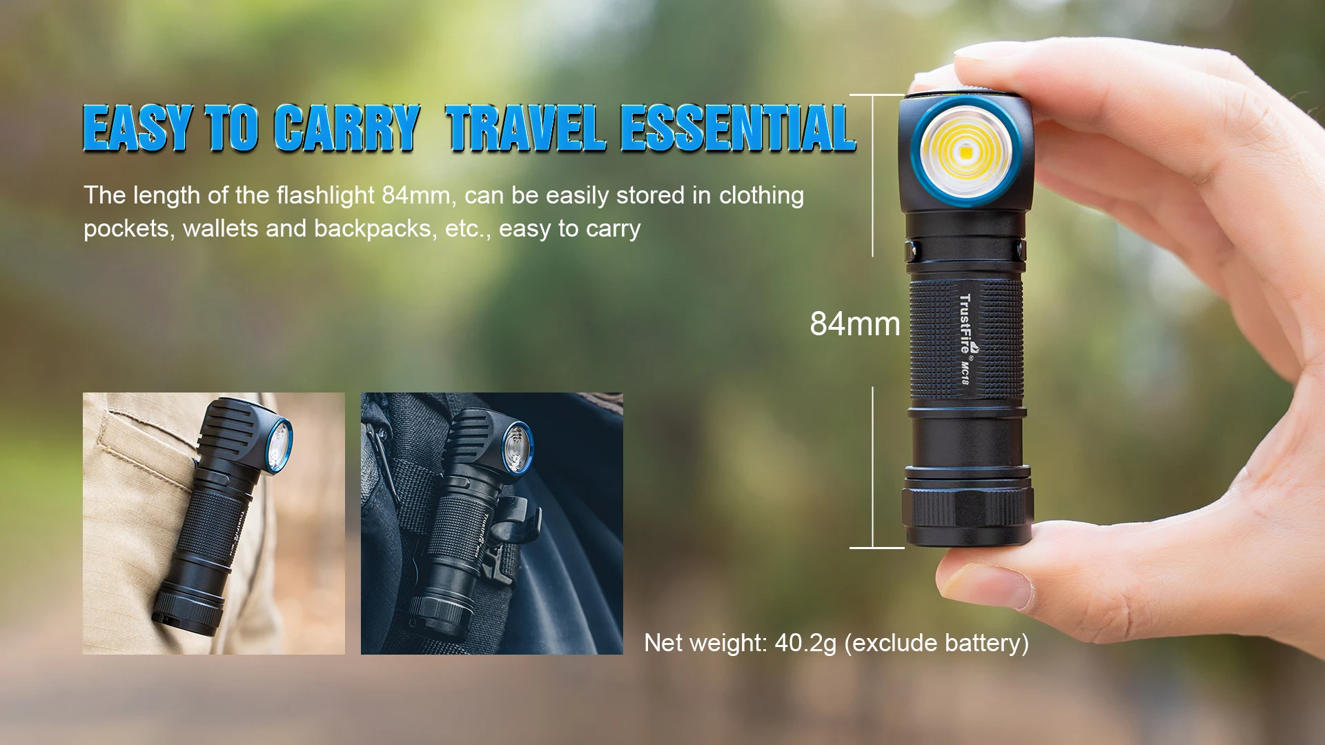Trustfire Mc18 Headlamp Led Xp-Lhi 18650 Magnetic 2a Usb Rechargeable Head Lamp 1200lm Flashlight Headlight Magnet Tail Cap