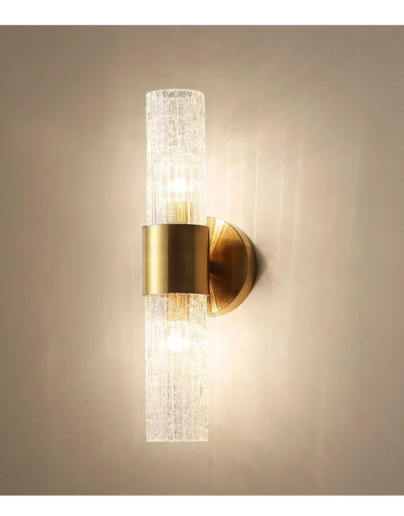 Luxury Morden Crystal Wall Lamp with LED Bulbs for Bedroom Living Room Background Indoor Lighting Fixture for Home