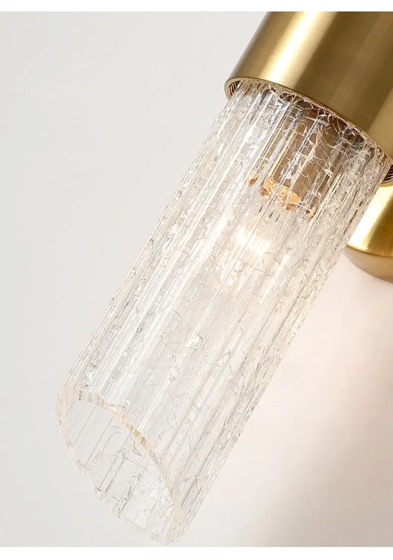 Luxury Morden Crystal Wall Lamp with LED Bulbs for Bedroom Living Room Background Indoor Lighting Fixture for Home