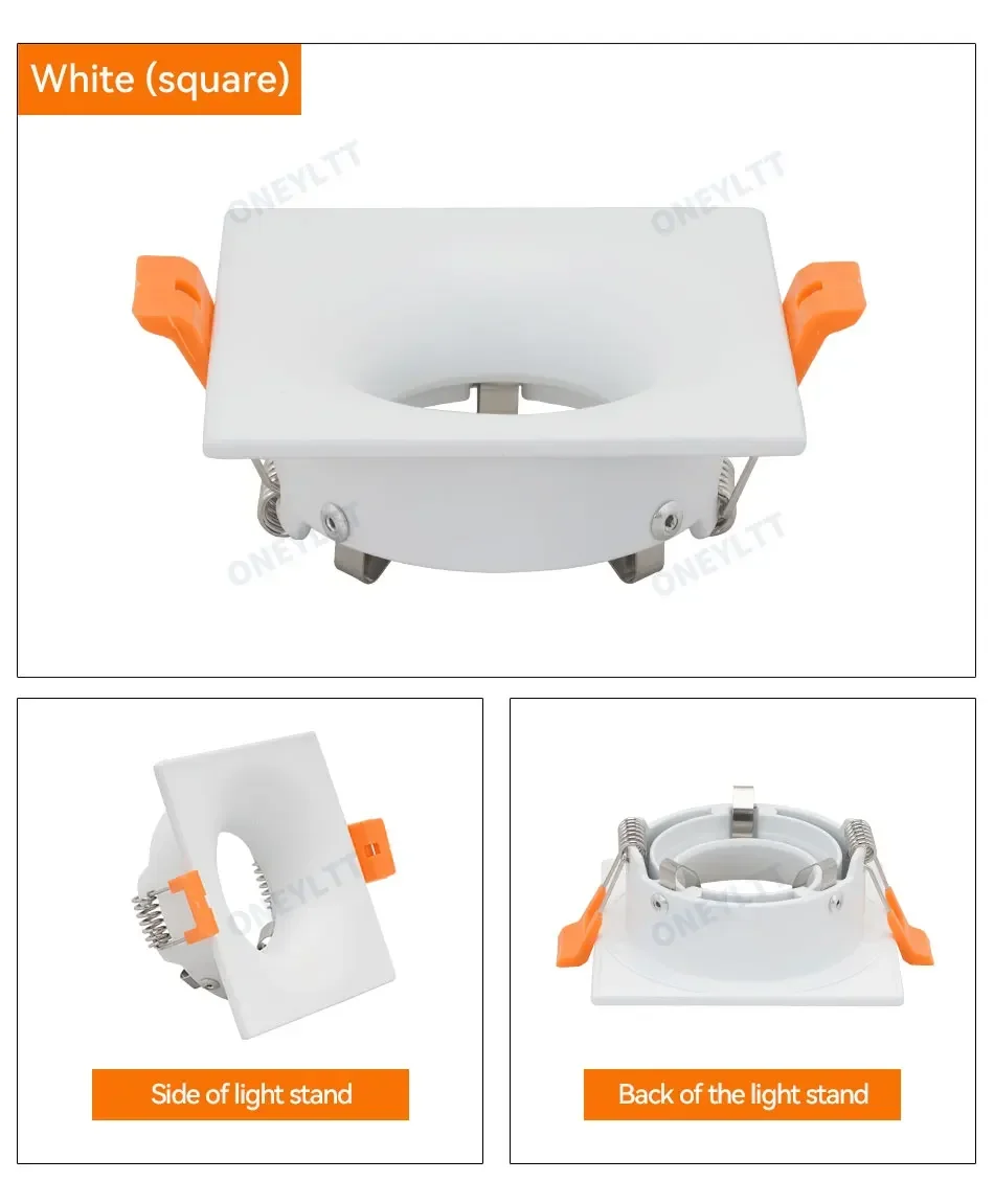 Hot sale 2022LED module MR16 anti-glare led spotlight fixture aluminum round square gu10 embedded led downlight frame