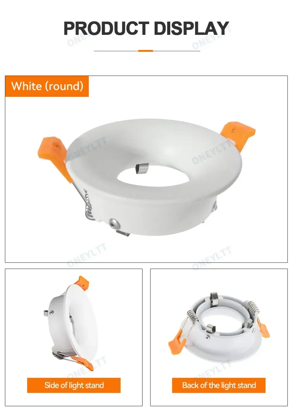 Hot sale 2022LED module MR16 anti-glare led spotlight fixture aluminum round square gu10 embedded led downlight frame