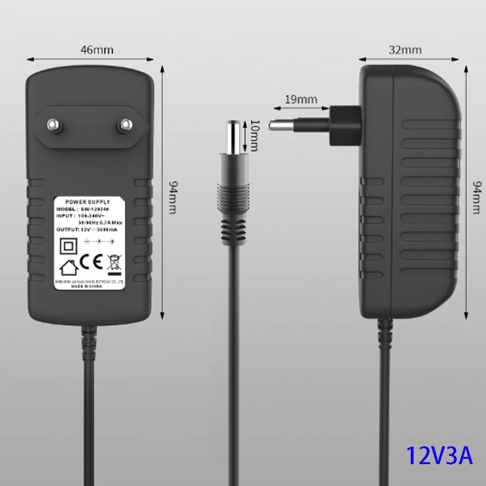 Universal DC Interface LED Power Supply 12V 24V EU US UK Standard Plug Lighting Transformers 12W 36W 48W 60W 72W 120W Driver