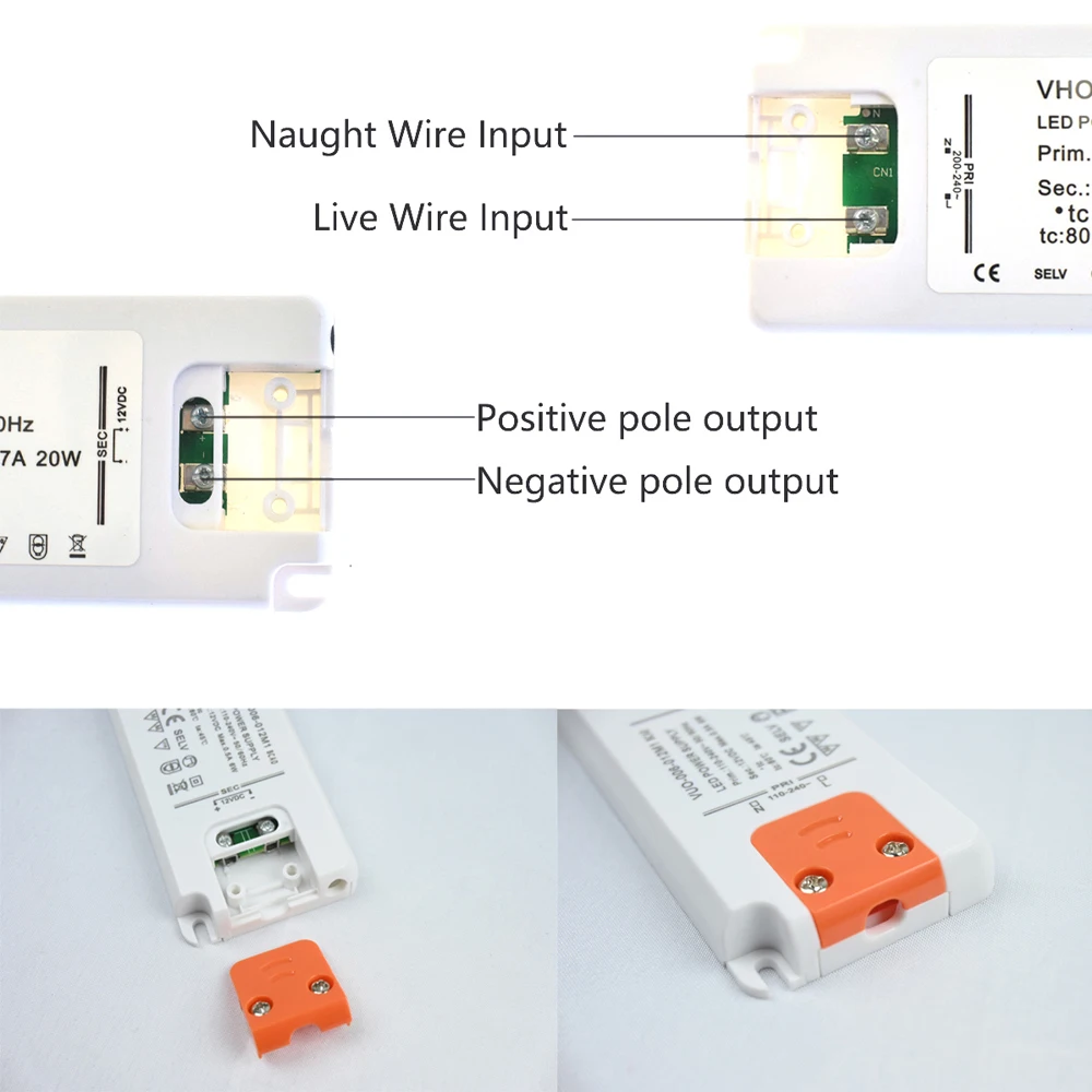 DC 12V 24V Lighting Transformers Ultra Thin LED Power Supply 6W 15W 20W 30W 40W 50W 60W AC180-260V Driver For LED Strip Lights