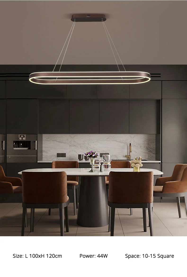 Nordic LED Restaurant Chandelier Ring Aluminum Chandelier Suitable For Kitchen Restaurant Hanging Chandelier Lustre Lighting