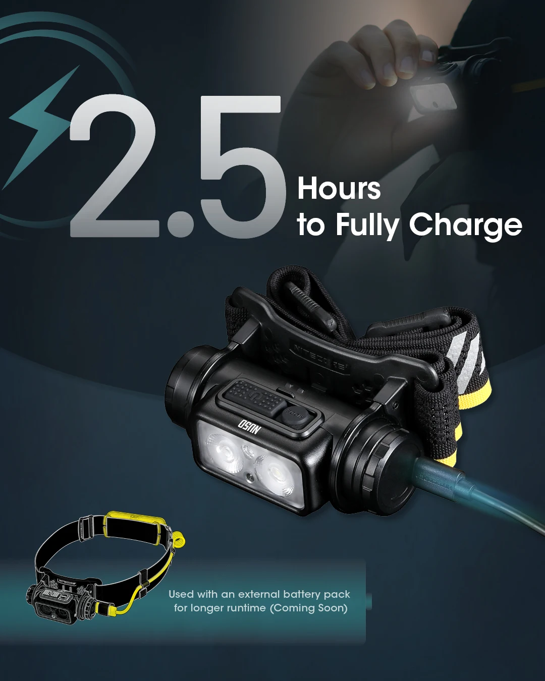 NITECORE NU50 1400Lumens Rechargeable Headlamp Powerful&Lightweitght Headlight built-in 21700 Battery