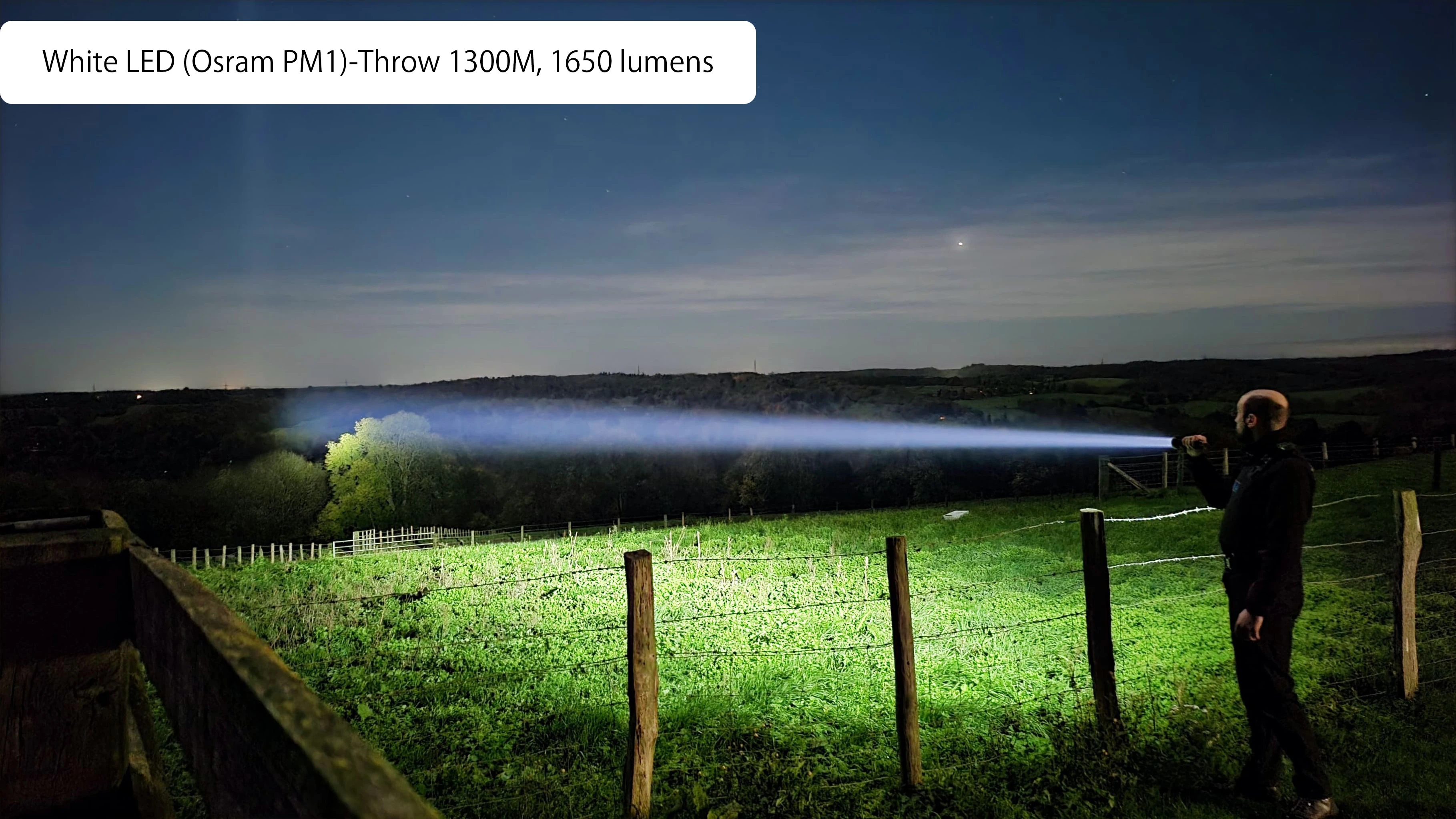 ACEBEAM L19 2.0 Hunting Flashlight Max 2200 Lumens 1520 Meters Long-Rang Rechargeable Flashlight for Hunting Powerful LED Torch