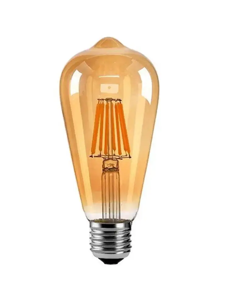 LED Edison Filament Bulbs Golden Art Lights ST64 Dimmable E27 B22 2W 4W 6W 8W 10W 12W 220V 110V 2700K 360 Degree Energy Lamps