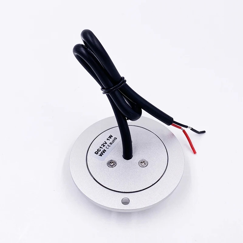 DC12V 1W Ultra-Thin Led Outdoor Waterproof Garden Terrace Lawn Lamp IP67 Step Stair Deck Ground Spot Surface Mounted Spotlight