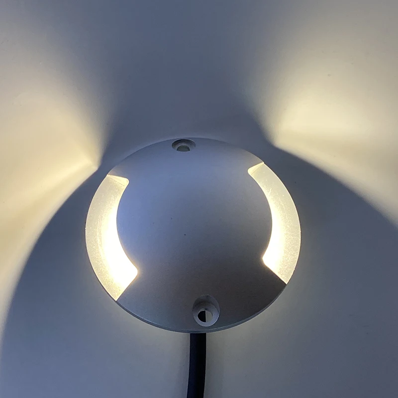 DC12V 1W Ultra-Thin Led Outdoor Waterproof Garden Terrace Lawn Lamp IP67 Step Stair Deck Ground Spot Surface Mounted Spotlight