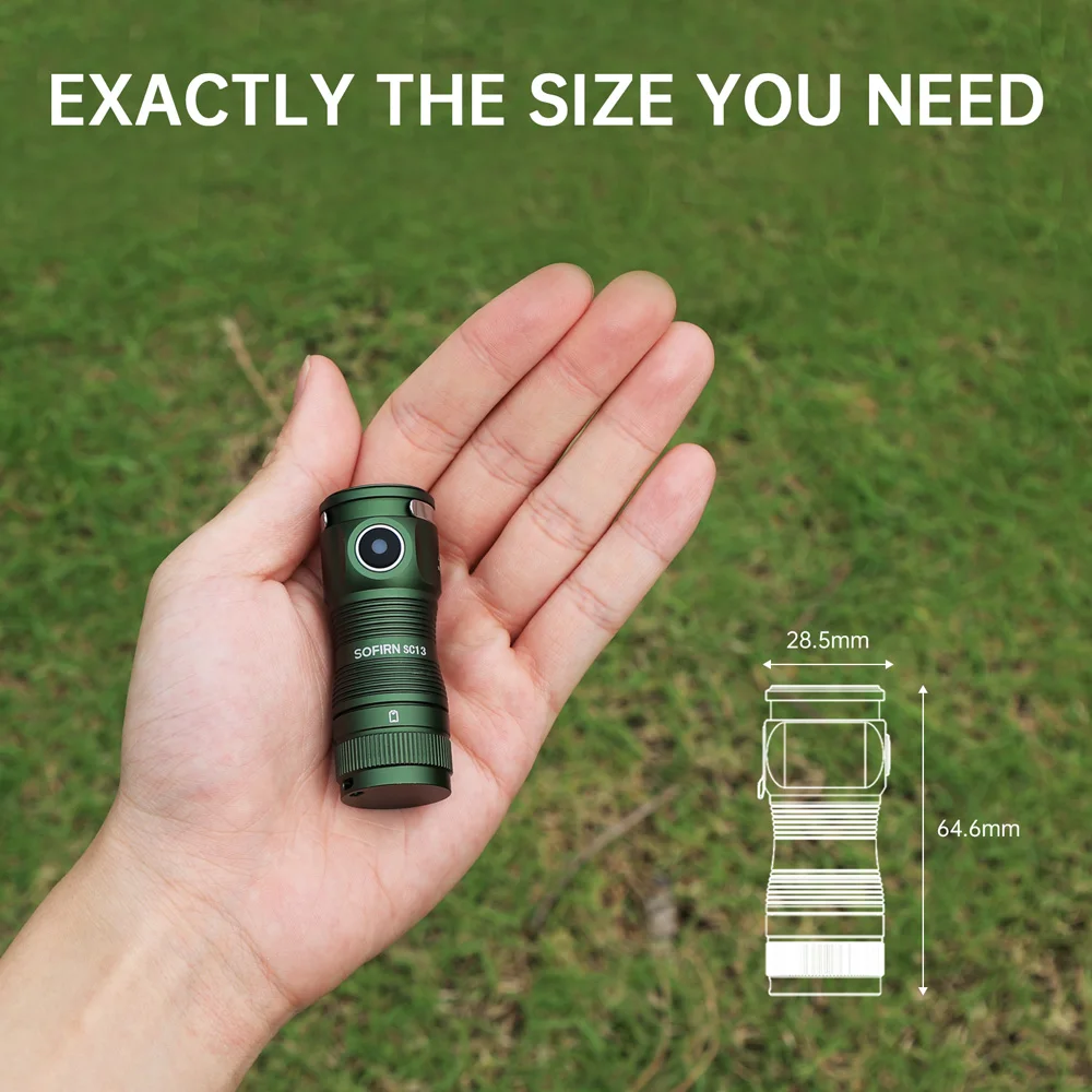 Sofirn SC13 SST40 6000K LED 1300lm Mini Tactical 18350 Flashlight 519A 5000K Keychain Emergency Torch Powerful Lamp