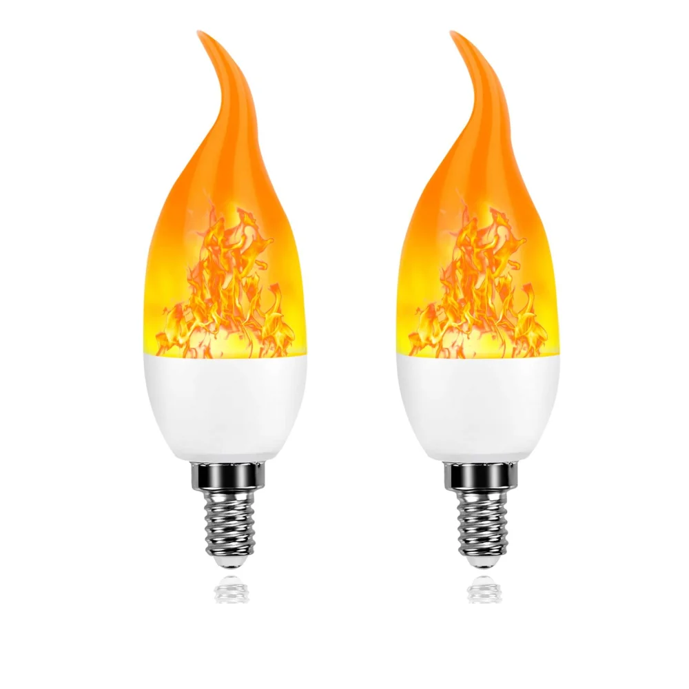 E14 Led Simulated Flame Bulbs 7W 9W E27 85-265V 220V Corn Lamp Flickering LED candle Light Dynamic Flame Effect for Home Light