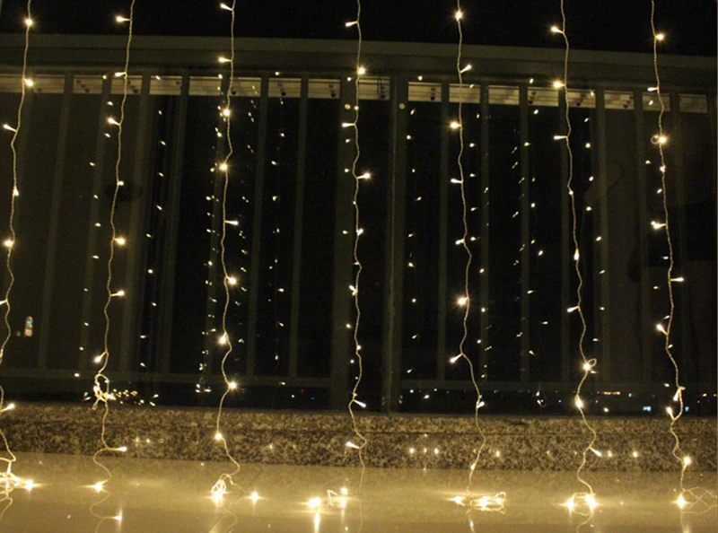 3x3/6x3/10x3m LED Icicle String Lights Christmas Fairy Lights Garland Outdoor Home For Wedding/Party/Curtain/Garden Decoration