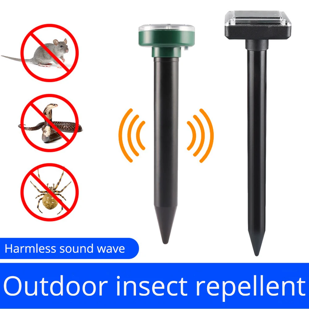 1/2/4/8 Solar Powered Ultrasonic Sonic Mole Pest Rodent Repeller Repellent Yard Outdoor Lamp Backyard Farmland Mouse Repeller