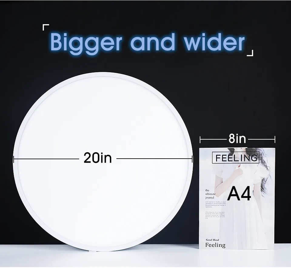 50CM Large Ceiling Lamp Smart APP/Remote Control Dimmable for Bedroom 48W Ceiling Lights AC 110/220V LED Lights for Living Room