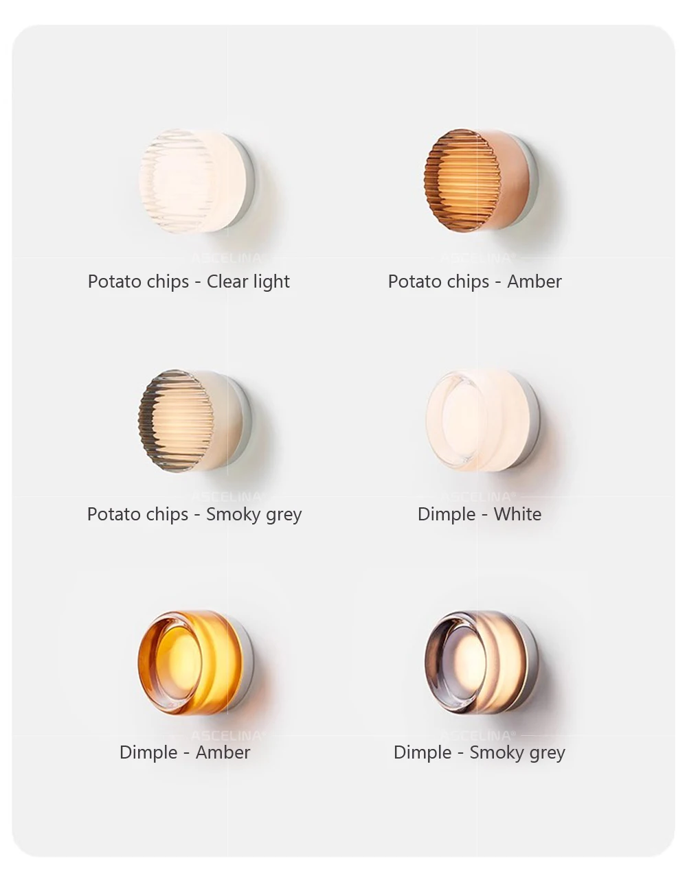 Modern LED Wall Lamp Living Room Amber Jelly Decor Wall Sconces Corridor Study Dining Room Home Decoration Smokey Grey Fixture