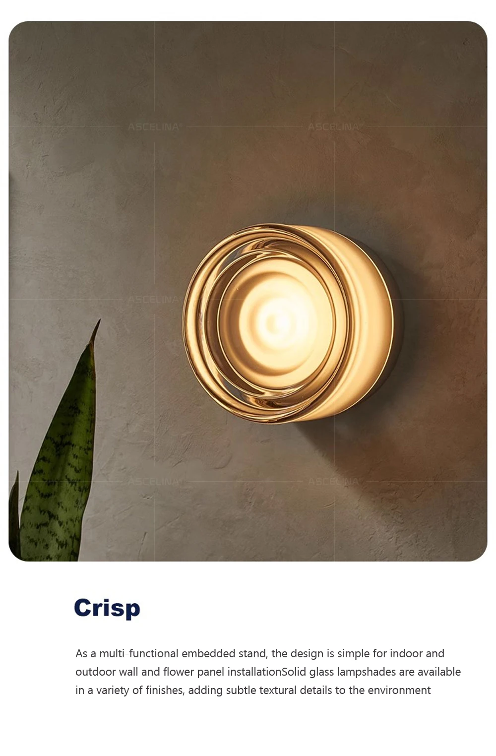 Modern LED Wall Lamp Living Room Amber Jelly Decor Wall Sconces Corridor Study Dining Room Home Decoration Smokey Grey Fixture