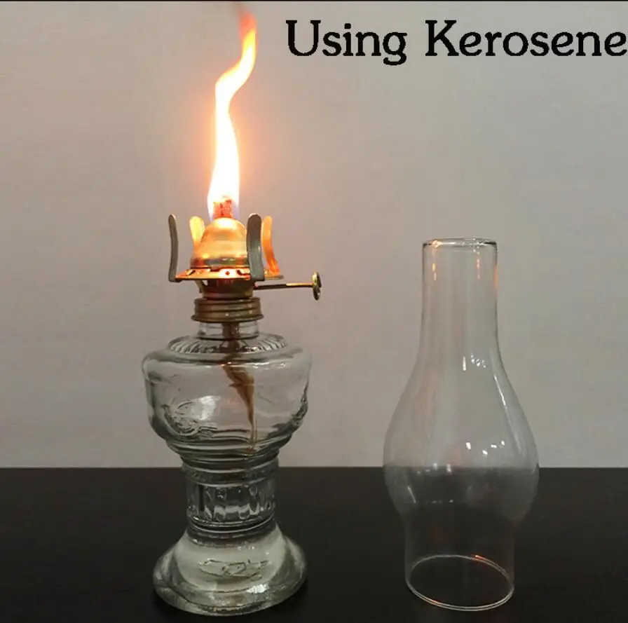 MEMEOKON L555 L888 Glass Lampshade Lamp Wick Oil Candle Shade Classic Retro Home Decor Lighting Accessories