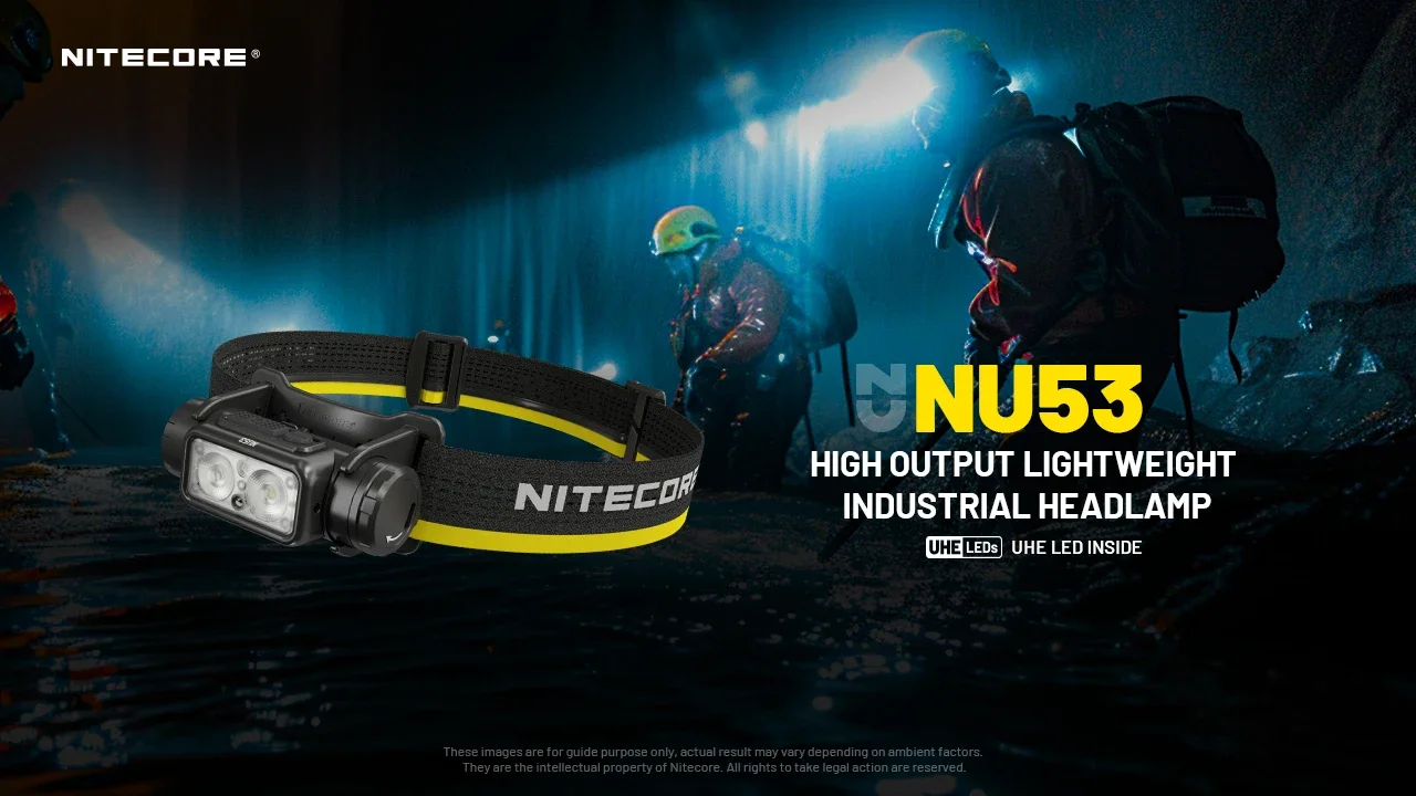NITECORE NU53 Rechargeable Headlamp 1800Lumens 8 x NiteLab UHE LEDs Built-in 6000mAh Battery For Hiking/Trekking, Trail Running