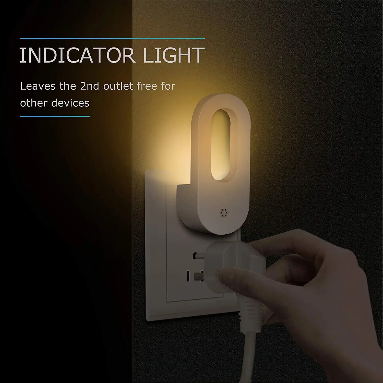 LED Night Light EU/US Plug Wall Socket With Twilight Sensor Warm White Lamp Energy Saving For Kids Room Bedroom Night Lamp