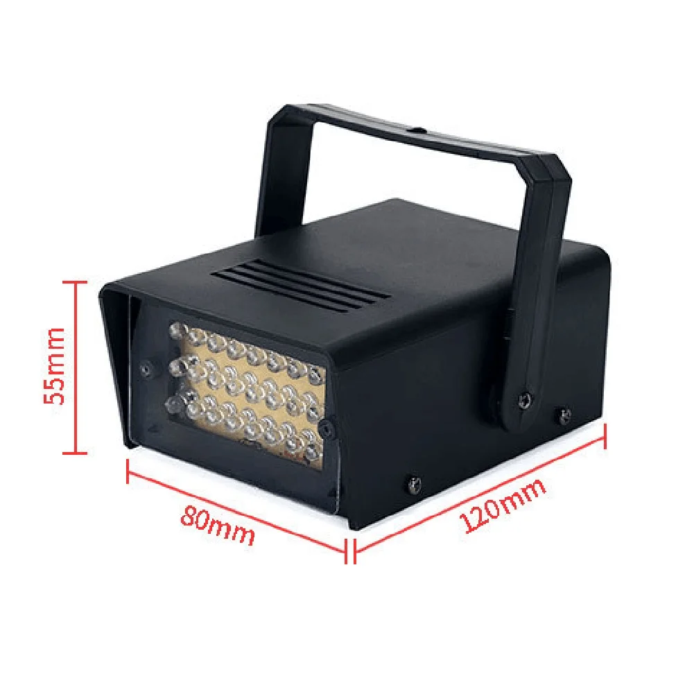 Disco Strobe Lights LED Flash White Lighting Adjustable Stage Strobe Lights Remote Control Disco Flash Strober Light Stage Decor