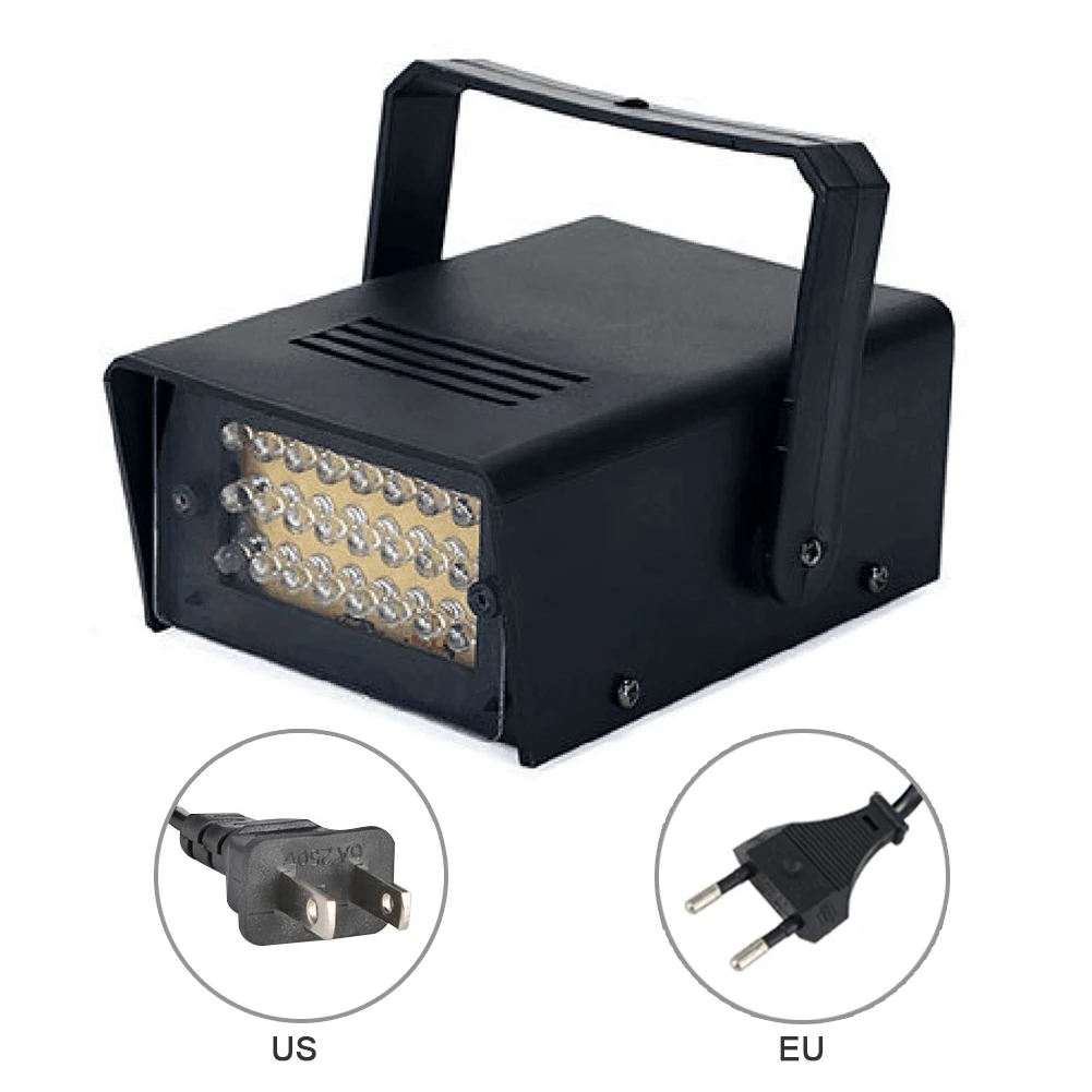 Disco Strobe Lights LED Flash White Lighting Adjustable Stage Strobe Lights Remote Control Disco Flash Strober Light Stage Decor