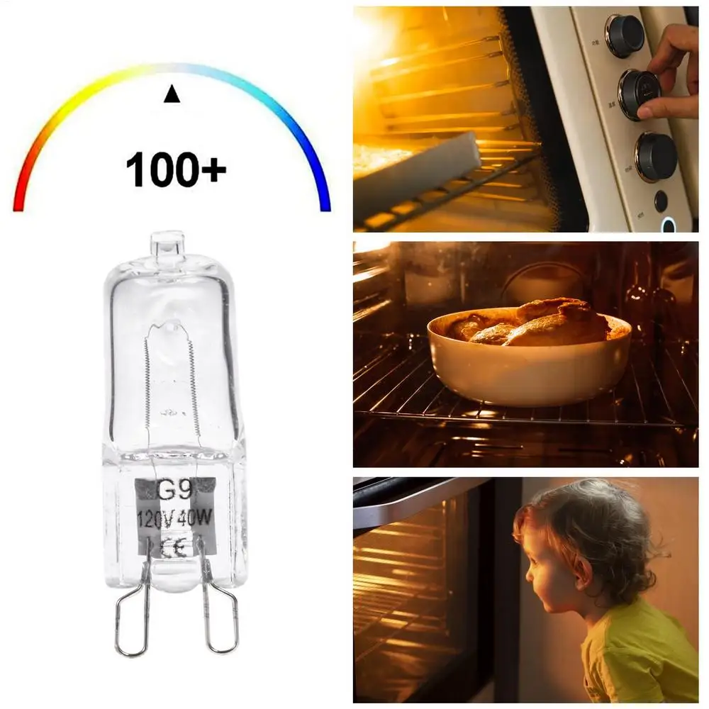 G9 110-130V 220-240V 40W Portable Warm White Halogen Bulb Light Lamp 2600K Globe Halogen Bulb Oven Lighting Lamps Inserted Beads