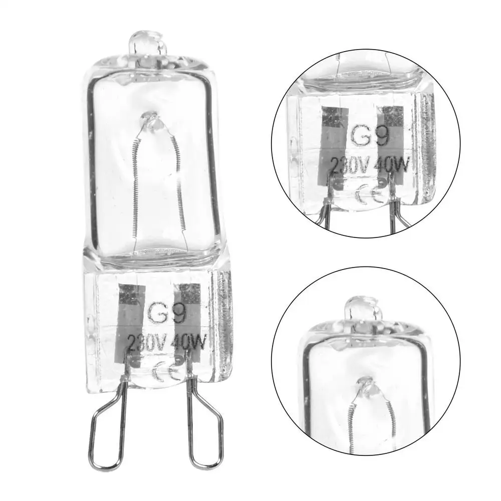 G9 110-130V 220-240V 40W Portable Warm White Halogen Bulb Light Lamp 2600K Globe Halogen Bulb Oven Lighting Lamps Inserted Beads