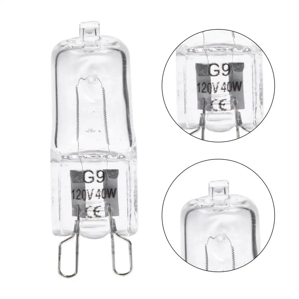 G9 110-130V 220-240V 40W Portable Warm White Halogen Bulb Light Lamp 2600K Globe Halogen Bulb Oven Lighting Lamps Inserted Beads