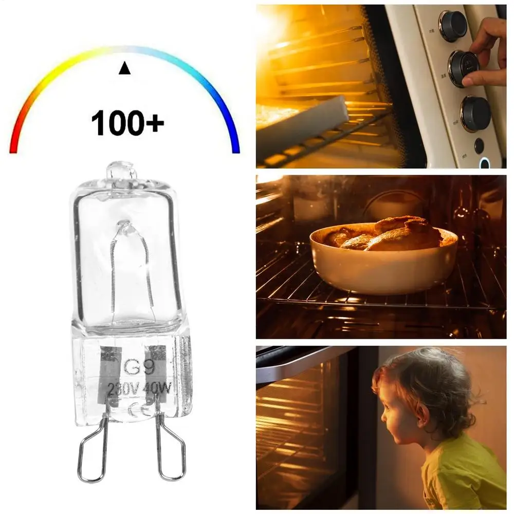 G9 110-130V 220-240V 40W Portable Warm White Halogen Bulb Light Lamp 2600K Globe Halogen Bulb Oven Lighting Lamps Inserted Beads