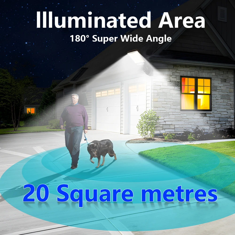 600W Powerful Outdoor Solar LED Street Lamp IP65Waterproof Solar Lamp Outdoor Courtyard Wall Light Garage Lighting Terrace Decor
