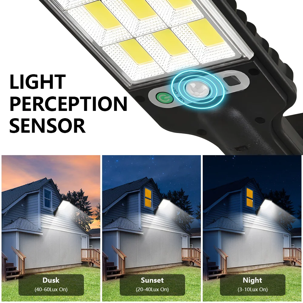 600W Powerful Outdoor Solar LED Street Lamp IP65Waterproof Solar Lamp Outdoor Courtyard Wall Light Garage Lighting Terrace Decor