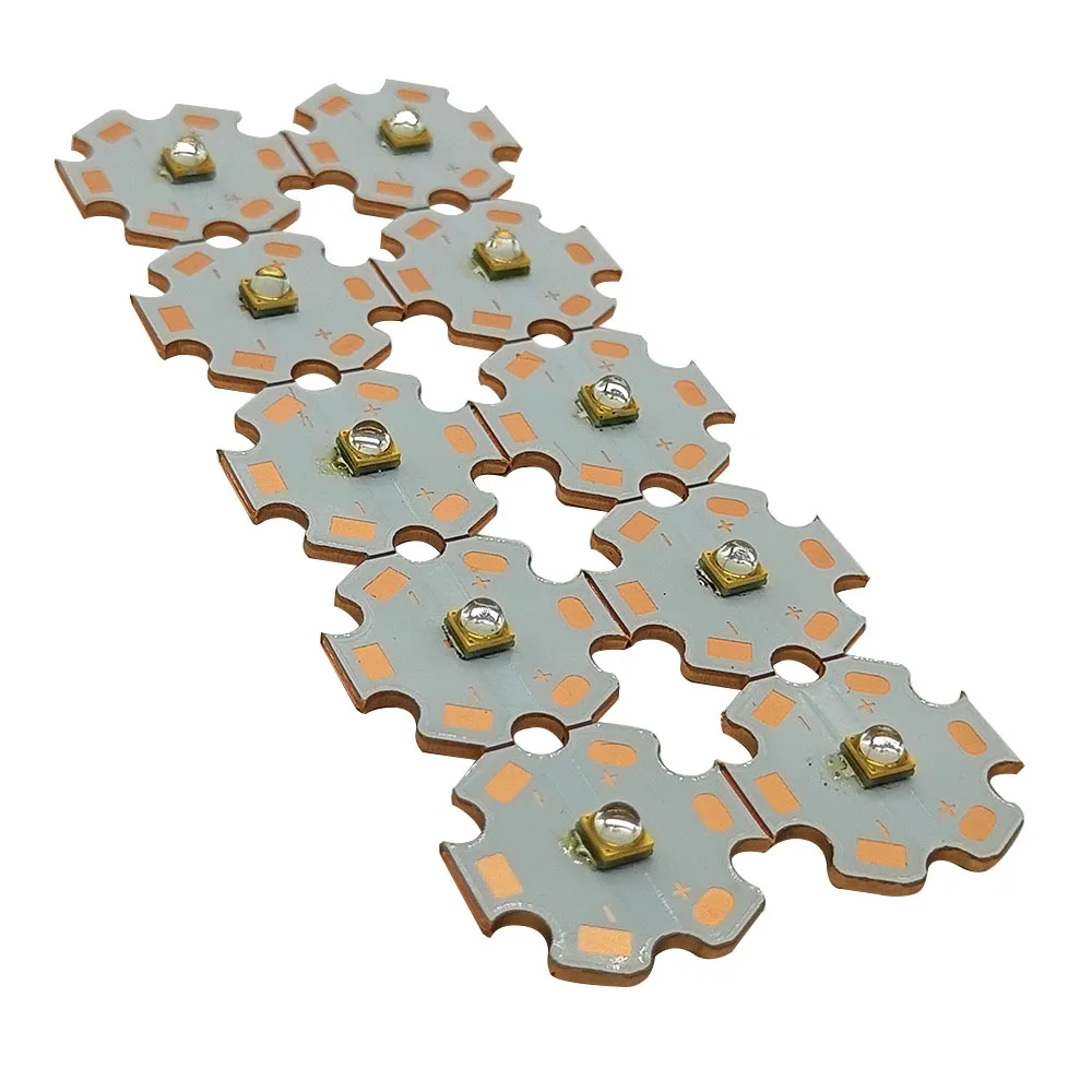 5pcs UVC LED 1W 3535 250-260nm 262-270nm 270-280nm 290-300nm 340-345nm 5-7V Circuit, Aluminum PCB 16MMPCB 20MMPCB