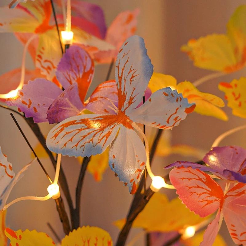 Tabletop Bonsai Tree Lights, Butterfly Tree Lamp, DIY Decorative LED Night Light,for Gift Party Holiday Camping Summer Home Deco