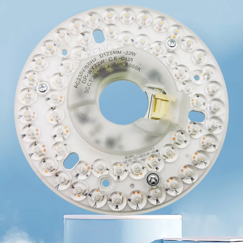 3.9/4.9/6.2 Inch 15/18/24W Ceiling Fan Light Retrofit Kit 110/220V Ceiling Fan Light Replacement Panel Pendant Light Round Panel
