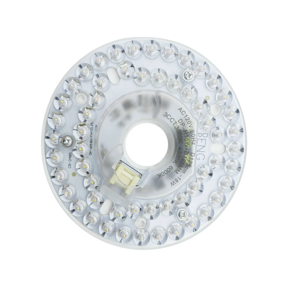 3.9/4.9/6.2 Inch 15/18/24W Ceiling Fan Light Retrofit Kit 110/220V Ceiling Fan Light Replacement Panel Pendant Light Round Panel