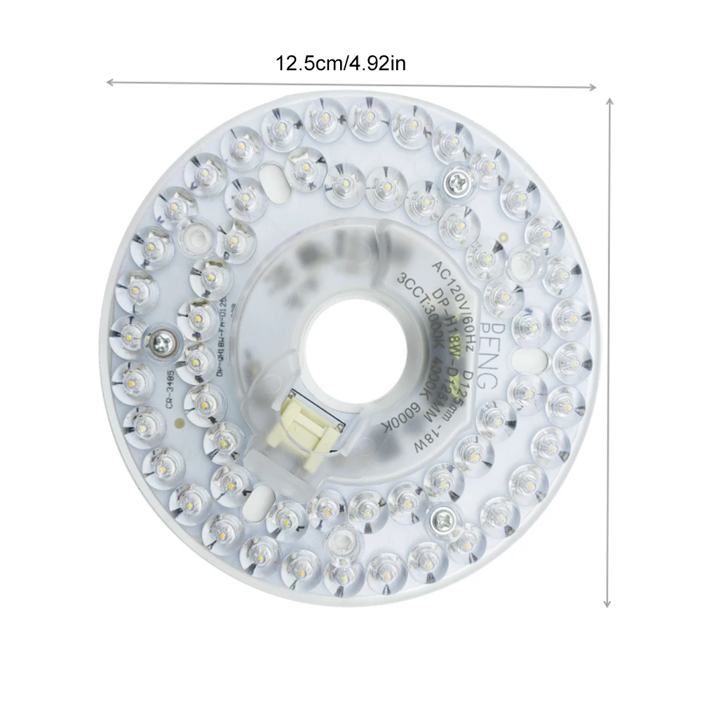 3.9/4.9/6.2 Inch 15/18/24W Ceiling Fan Light Retrofit Kit 110/220V Ceiling Fan Light Replacement Panel Pendant Light Round Panel