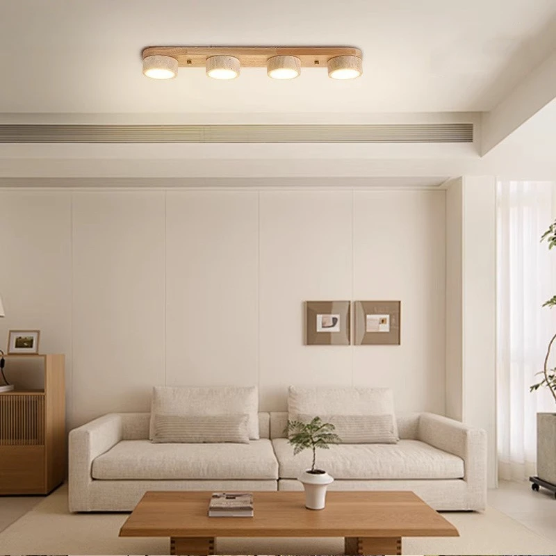 Corridor Lamp Walnut Ceiling Lights Ash Wood LED Lights for Room Living Room Spotlights Porch Light Home Decor Lighting