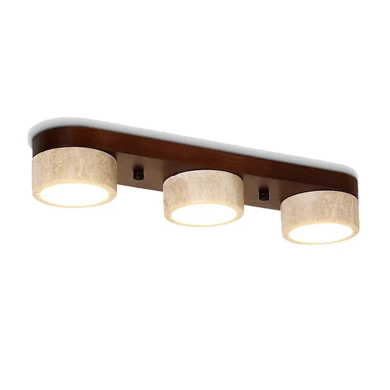 Corridor Lamp Walnut Ceiling Lights Ash Wood LED Lights for Room Living Room Spotlights Porch Light Home Decor Lighting