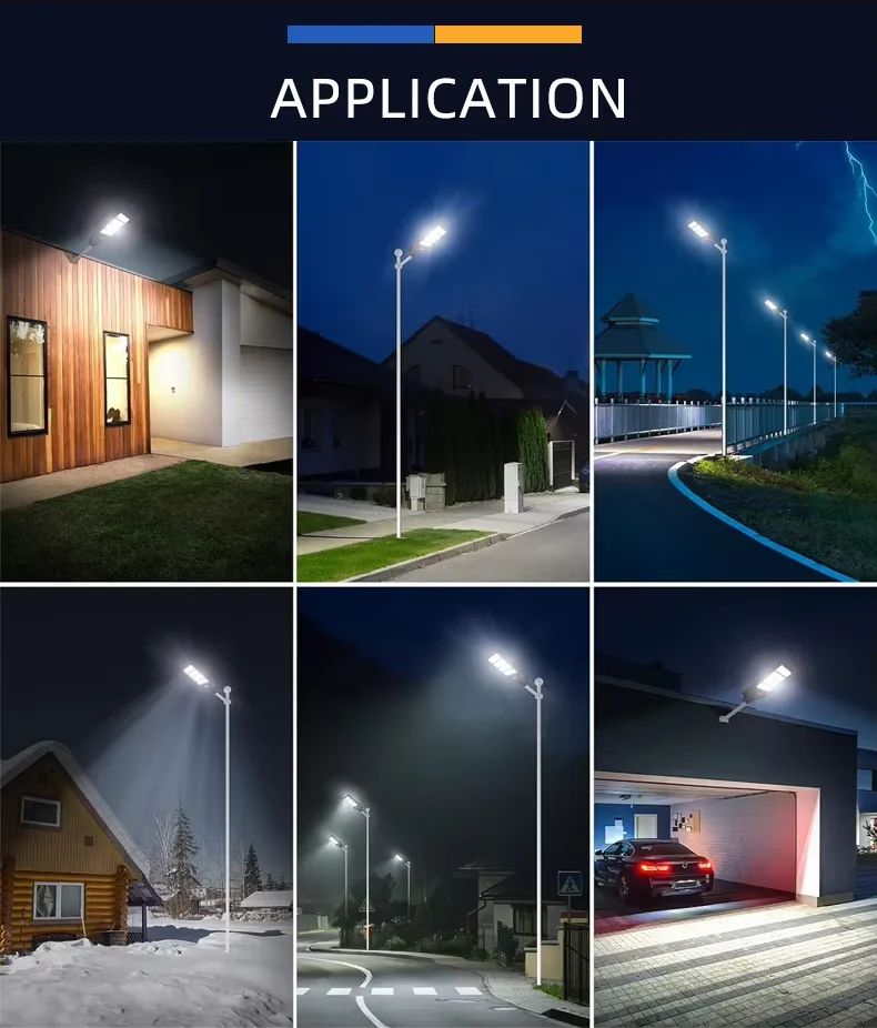 300W Powerful Solar Light Outdoor Solar Street Light 6000mah Waterproof Automatic Dusk to Dawn Street Light For Garage Garden