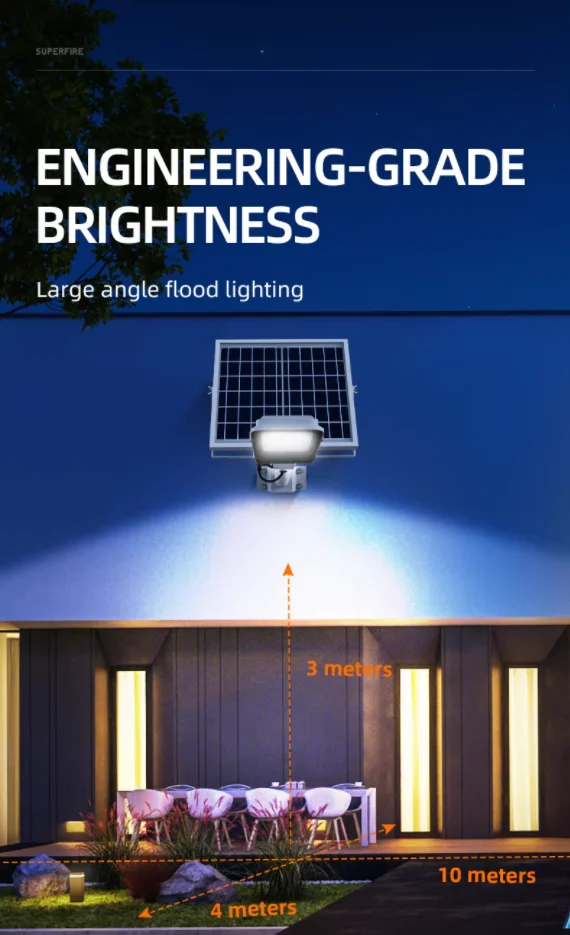 300W Powerful Solar Light Outdoor Solar Street Light 6000mah Waterproof Automatic Dusk to Dawn Street Light For Garage Garden