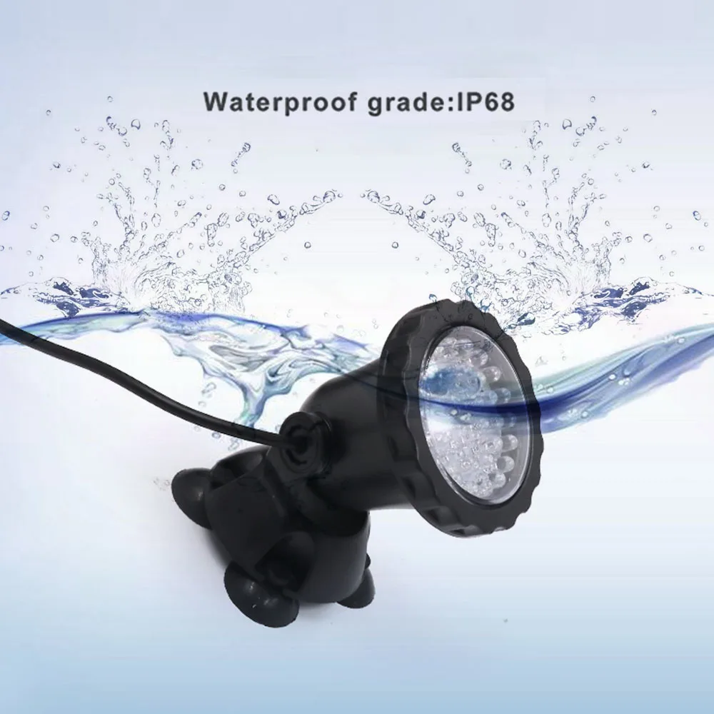 IP68 Waterproof Underwater LED Lights 12V RGB Multicolour Aquarium Light Garden Fountain Pond Fish Tank Swimming Pool Spot Lamp